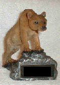 6 inch tall Cougar school team mascot statue